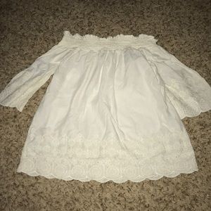 A dressy white Lacey shirt